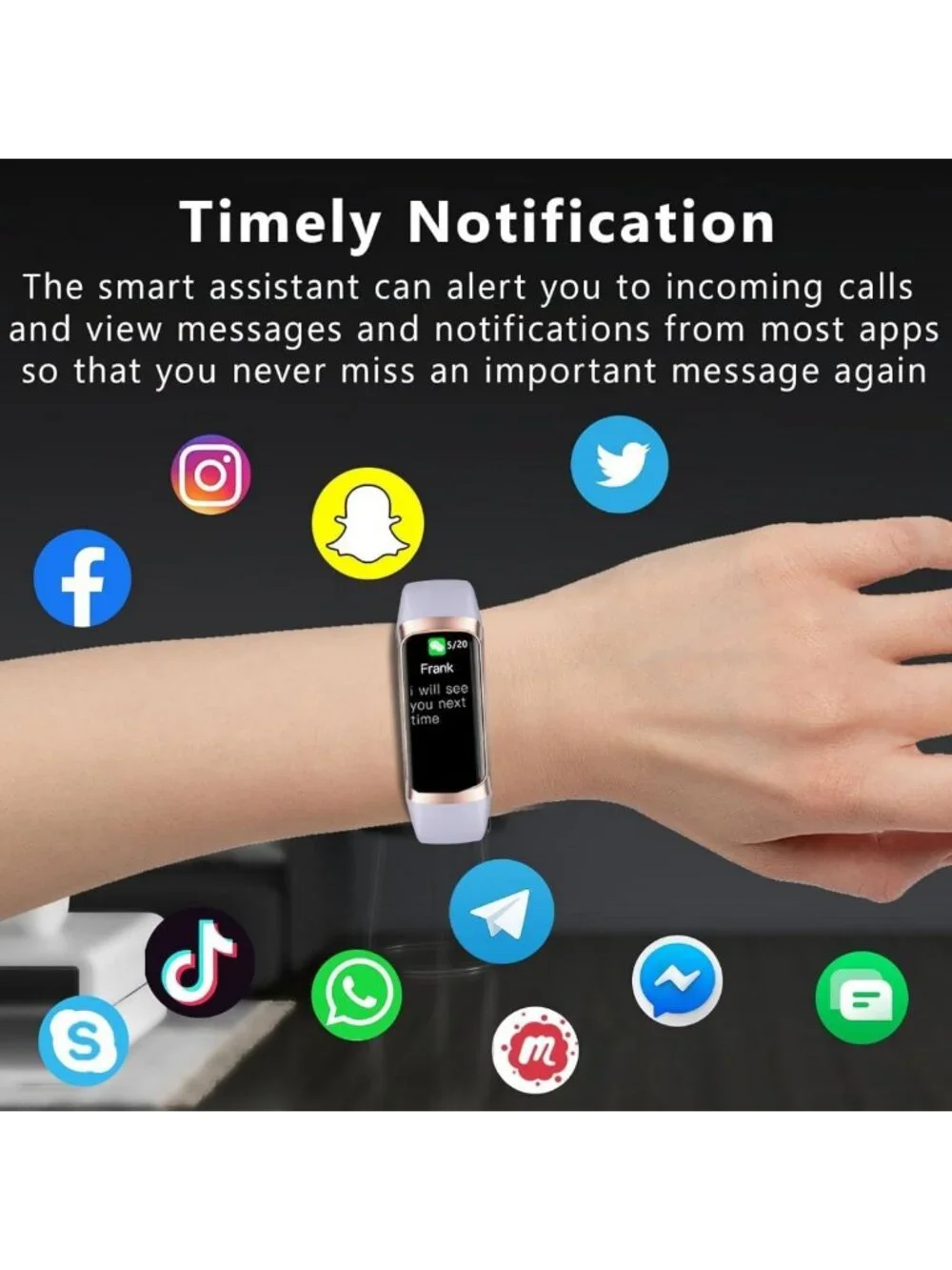 Waterproof Fitness Tracker with Heart Rate, Sleep Monitor & AMOLED Screen